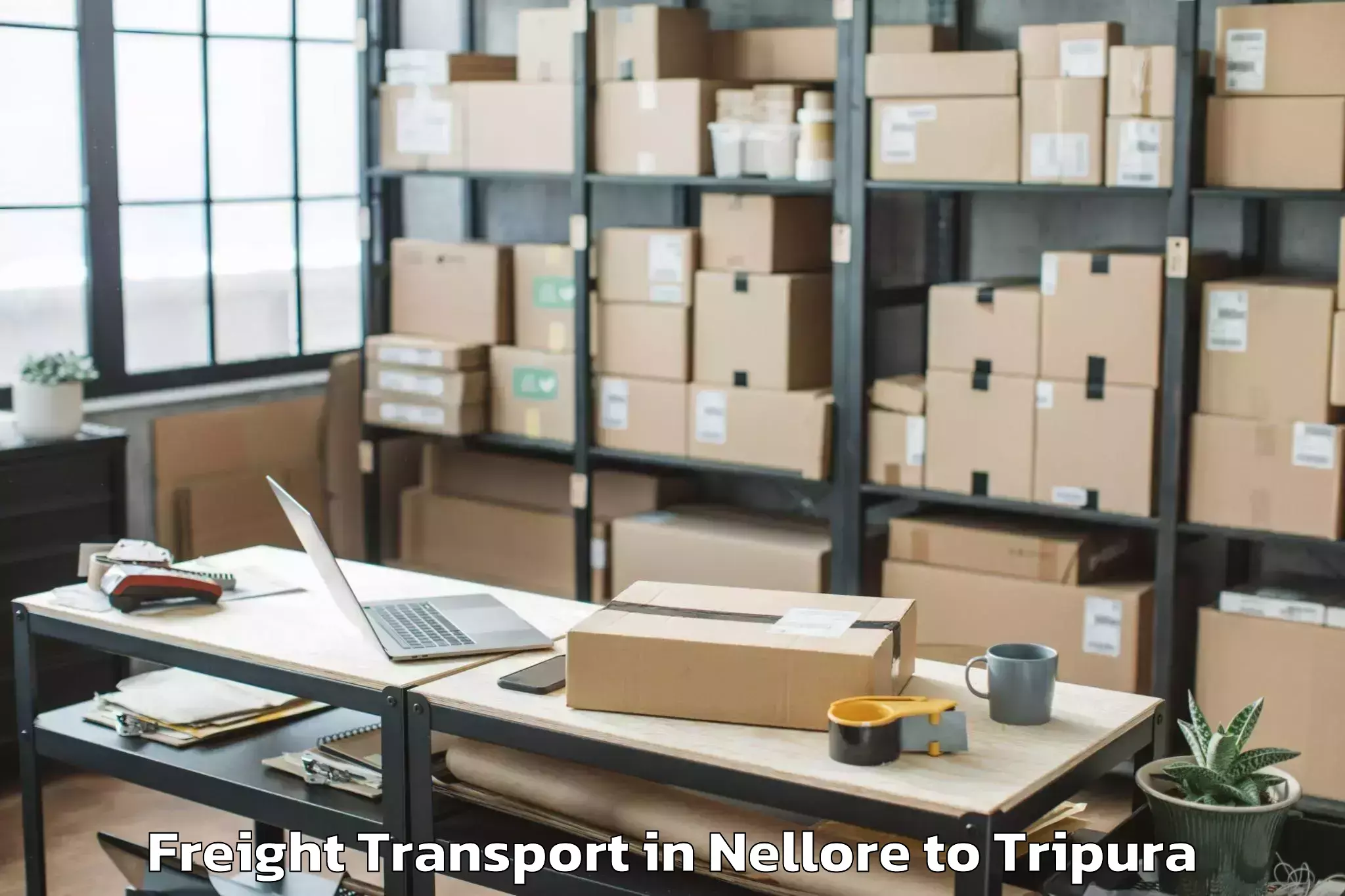 Book Your Nellore to Kamalpur Airport Ixq Freight Transport Today